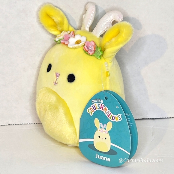 JUANA 🐰 Yellow Jackalope w Flower Crown 5 Squishmallow NWT - Picture 4 of 9